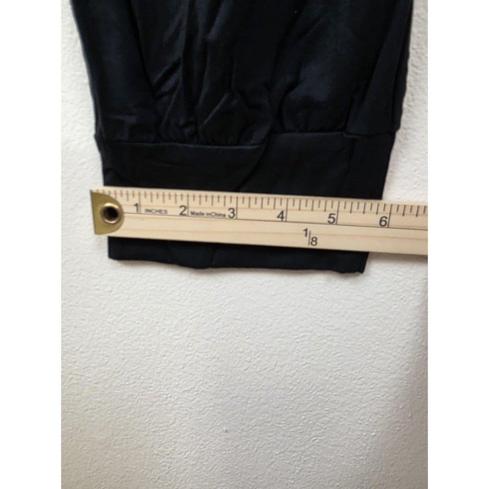 Skinnygirl Jumpsuit Womens XL Miranda Black Pockets Tie Waist Stretch Lounge - Picture 10 of 16